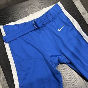 New Nike Mens L Vented Football Pants  CI3771-494 Navy Blue White Large